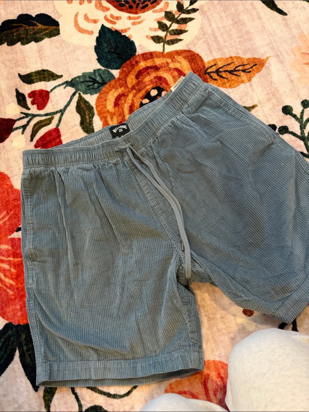 Billabong Men's Corduroy Drawstring Shorts in Slate Blue
